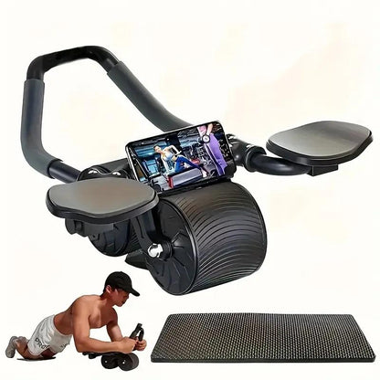 Abdominal Wheel Men'S and Women'Shome Elbow Brace Roller Exercise and Fitnessequipment Four-Wheel Healthy Belly Auto Reboundbelly Tuck and Roll